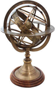 Globe nautique sphérique en laiton pour table - Product Image 6