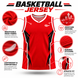Camiseta de Baloncesto Moderna con Bloques de Color, Patrones Degradados, Gráficos Modernos y Tela Deportiva Ligera - Product Image 6
