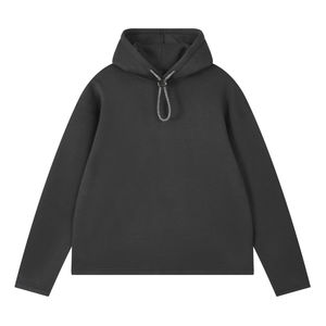 Sudadera con Capucha Extra Grande para Hombre, de Felpa, Color Negro Sólido, 100% Algodón, Transpirable, 340 GSM, Soluciones de Ropa Corporativa - Product Image 1