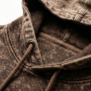 Conjunto Deportivo Unisex Marrón Lavado, Premium, de Secado Rápido, Poliéster/Algodón, Sudadera con Capucha Extra Grande, Pantalones Deportivos, Ropa Casual Urbana para Otoño - Product Image 5