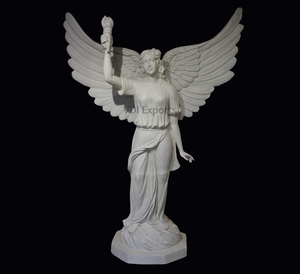 ประติมากรรมนางฟ้าสวรรค์ ปีกแกะสลักอย่างมีศิลปะ หรูหรา สำหรับตกแต่งทางเข้างานแต่งงาน รูปปั้นตั้งพื้นสำหรับงานอีเว้นท์ รูปปั้นแบบดั้งเดิม - Product Image 1
