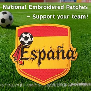 Patch brodé thermocollant drapeau espagnol pour maillot de football – Applique drapeaux nationaux - Product Image 4