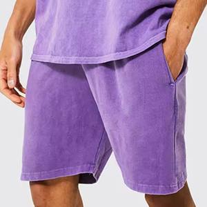 Men's Summer T-Shirt and Shorts <b>Set</b> 2-Piece Oversized Breathable Quick Dry Polyester/Cotton Casual Wear - Product Image 5