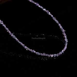 Perles de diamant Herkimer violet tanzanite, naturelles, brutes, non taillées, 2-3 mm, petites pierres précieuses brutes pour la fabrication de bijoux, prix de gros - Product Image 5