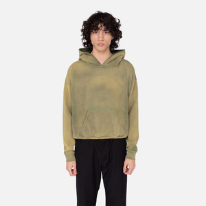 Sweat-shirts d'hiver pour hommes, 100% coton, surdimensionnés, style streetwear, teinture unie, effet délavé soleil, personnalisables par le fabricant - Product Image 1