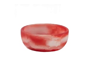 Bol de service en résine marbrée rouge fait main, centre de table décoratif, plat de rangement, décoration d'intérieur, cadeau, fabricant direct - Product Image 1