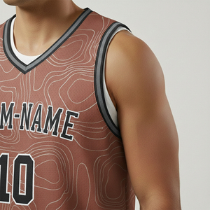 Ensemble de maillots de basket-ball respirants en mesh double face personnalisés, impression numérique, uniformes d'entraînement réversibles pour les jeunes, 100% coton - Product Image 3