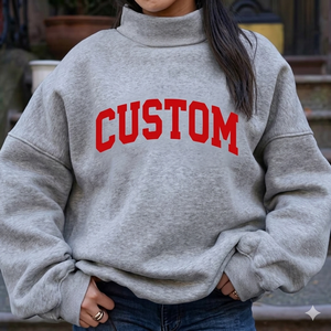 Sudadera Oversize de Cuello Alto para Mujer, Estilo Minimalista, Uso Diario, Proveedor y Fabricante - Product Image 1