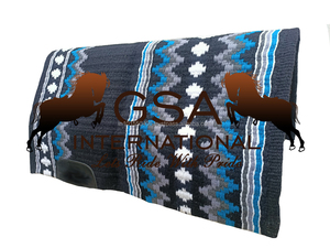 Tapis de spectacle équestre Western 34x42, fabriqué à la main à partir de 100% de laine de Nouvelle-Zélande pour les cavaliers, au meilleur prix - Product Image 3