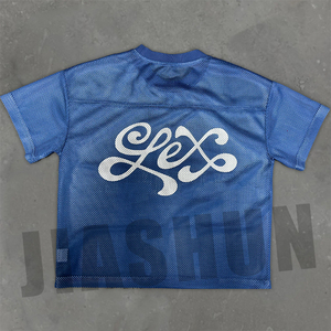 Maillot de football rétro personnalisé pour homme, style streetwear estival, en polyester imprimé, fourni par l'usine, personnalisable, avec tennis gonflable en PVDF - Product Image 3