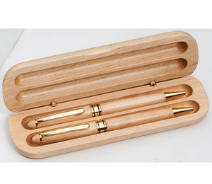Boîte à crayons et stylos en bois d'acacia, faite à la main, prix abordable, pour l'école, la maison, rangement pour crayons, gommes, taille-crayons. - Product Image 2