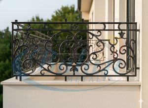 BM-532 Grille de balcon extérieure moderne en fonte robuste, panneau architectural décoratif sans cadre, réglable, résistant à l'eau et à la rouille - Product Image 2