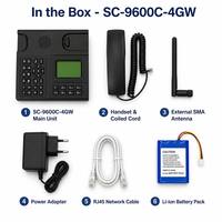 Telepon Meja SunComm SC-9600C-4GW 4G VoLTE WiFi Hotspot RJ45 WAN/LAN USB Tipe-C LCD 128x64 Antena Kartu SIM