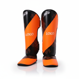 DECENT FIGHT WEARS - Espinilleras de Piel Sintética para Muay Thai, MMA y Boxeo, con Cierre de Gancho y Bucle, Protección Integral, Ligeras y Duraderas - Product Image 2