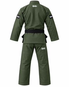 ชุดคิโมโน SHH BJJ สีเขียวมะกอก ผ้าฝ้าย 100% ทรงปกติ ทนทาน สำหรับผู้ใหญ่ ใช้สำหรับศิลปะการต่อสู้ - Product Image 2