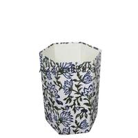 Poubelle hexagonale élégante en carton de papier coton fait main, pliable, à ouverture supérieure, pour usage intérieur/extérieur, bureau ou rue, vente en gros