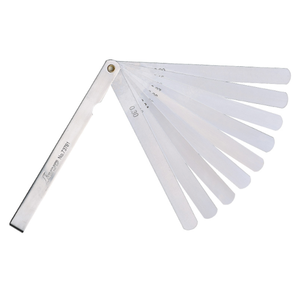 SHINWA Feeler Gauge 73781 for clearance <b>gap</b> measurement with 9 Leaves Range 150mm with portable plastic case - Product Image 1