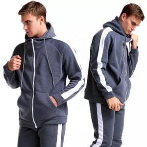 Ensemble de survêtement sportif personnalisé pour homme, brodé, hiver, loisirs, avec fermeture éclair intégrale, jogging et tenue de sport - Product Image 1