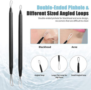 Kit de herramientas para remover puntos negros, para limpieza profunda de poros, kit de limpieza facial, extractor de puntos negros, juego de herramientas para remover acné - Product Image 5