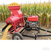Décortiqueuse de maïs et de millet diesel-électrique 4-6T/H, machine à décortiquer les céréales à traction tracteur, équipement de battage haute efficacité