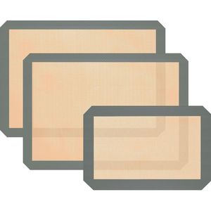 Set di 3 Tappetini in Silicone per Cottura, Antiaderenti e Sicuri per Alimenti, Riutilizzabili, per Forno e Pasticceria - Product Image 1