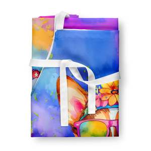 Corgi Hippie Dawg Unisex Large Multicolor <b>Apron</b> for Adults for Cooking Baking Crafts <b>Gardening</b> Kitchen Server - Product Image 3