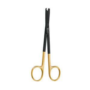 Ciseaux chirurgicaux Littauer de qualité supérieure, 7,5 pouces, noir/or, pour microchirurgie vasculaire et chirurgie plastique, acier allemand, instruments chirurgicaux - Product Image 1