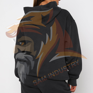 Best Selling <b>Drop</b> Shoulder Hoodies For Women Lightweight Quickdry Customized Logo Printing Streetwear Blank Hoodies - Product Image 2