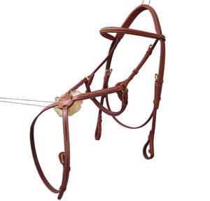 Brida de Cuero Premium con Forma de 8 y Acolchado de Piel de Oveja - Brida Mexicana para Salto y Brida de Alta Calidad - Product Image 3