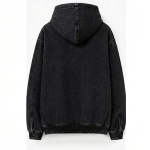 Hoodie en jean pour homme de qualité supérieure avec poche kangourou - Product Image 6