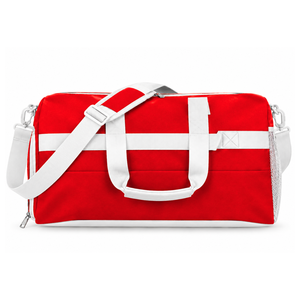 Delta| Sigma | Theta Sorority Red White Large Capacity Cordura Duffel <b>Bag</b> With Shoe Compartment Sports <b>Weekender</b> <b>Travel</b> <b>Bag</b> - Product Image 3
