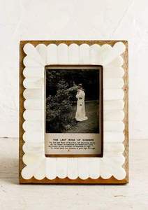 Luxury Handmade Bone Inlay Photo <b>Frame</b> <b>White</b> Brown Floral Pattern Decorative Picture <b>Frame</b> Tabletop Display Home Hotel Wedding - Product Image 2
