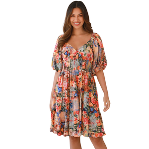Vestido Mini Estampado con Volantes para Mujer, Vestido Casual - Product Image 3