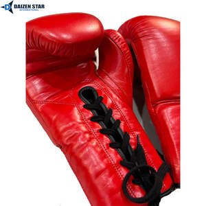 Guantes de Boxeo de Cuero para Kickboxing y MMA, Transpirables, Anti-UV, con Correa de Muñeca Ajustable y Cierre de Velcro - Product Image 4