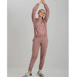 Custom Women’s Dusty Pink Tracksuit <b>Set</b> Sweatshirt <b>Jogger</b> Pants <b>Matching</b> Casual Sportswear Two Piece Outfit - Product Image 5
