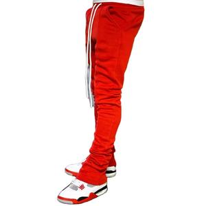 Joggers empilés pour hommes avec logo personnalisé avec poche vêtements de rue pantalons de survêtement pour hommes pantalons de survêtement évasés empilés 2026 - Product Image 2