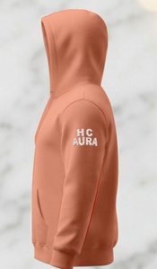 Sudadera con Capucha de Primera Calidad, Color Rosa Bebé, con Logotipo Bordado en Chenilla Personalizado, Sostenible y de Alta Calidad - Product Image 6