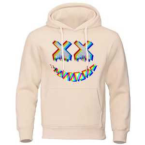 Sweat-shirt de haute qualité à imprimé géométrique, motif arc-en-ciel, coupe décontractée, vêtement d'automne, 100% coton - Product Image 1
