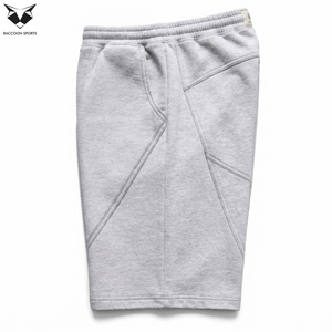 Pantalones Cortos Deportivos de Algodón Ligero para Hombre, Color Gris Sólido, Transpirables, Ecológicos, con Cierre de Cordón, Ajuste Cómodo, Bolsillo Lateral - Product Image 3