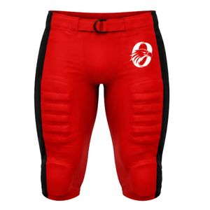 Pantalones Cortos de Fútbol Americano Rojos y Negros, Acolchados, Ligeros, Transpirables, Uniforme Deportivo de Equipo, Ropa Deportiva Cómoda para Juego - Product Image 1
