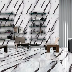 กระเบื้องปูพื้นและผนังพอร์ซเลนสีขาวโวลก้าแบบโมเดิร์น ผิวด้าน ทนกรด สำหรับตกแต่งภายใน วิลล่า โรงพยาบาล ขนาด 60x120 ซม. - Product Image 1