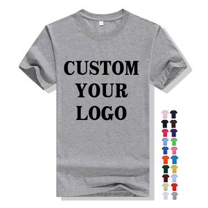 \Wholesale Cotton <b>Polyester</b> Plain Cheap <b>Tshirt</b> Manufacturer Factory Custom Logo Print DTG DTF Tee t Shirt Men T-shirt for Men - Product Image 1