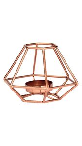 Geometric <b>Copper</b> Metal Tea Light Holder Fancy Shape Home Decoration Durable <b>Lantern</b> Candle Stand - Product Image 2