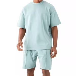 Customized Logo Printed Best Sale Low MOQ Breathable T Shirt With Short <b>Sets</b> Custom Logo Plus Size Men Two Piece T-Shirt <b>Sets</b> - Product Image 2