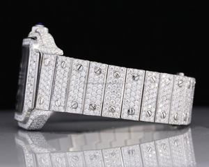 Reloj de acero inoxidable automático alto Iced VVS Clarity Moissanite Diamond Antique Luxury Business ETA Movement Glass Exported - Product Image 3