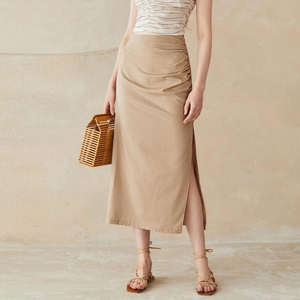 Falda Midi Elegante para Mujer, 100% Algodón, Diseño Nuevo, Transpirable y Cómoda, Estilo Formal, Cintura Natural, Primavera 2026, OEM - Product Image 5