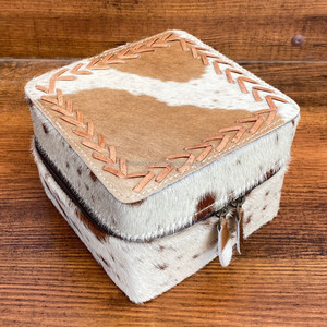Handmade Cowhide Leather Travel Jewelry Case for Necklaces <b>Rings</b> Earrings Storage and Organization Versatile Gift for Women's - Product Image 3