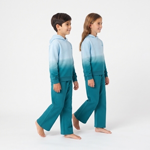 Kids Two Shade Sublimation Hood Tracksuit Boys Girls Wide Leg Pants Custom Sportswear Matching <strong>Outfit</strong> Bulk Wholesale Apparel <strong>Pro</strong> - Product Image 4