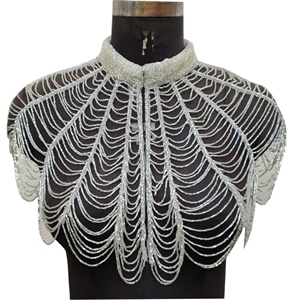 New Arrival super sexy Ladies Party See Through Embellished handmade <b>sequins</b> beaded cape Blouse <b>Top</b> for Women - Product Image 1
