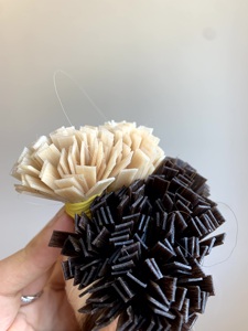 100% Remy Natural queratina doble dibujado Vietnam extensiones de cabello suelto onda profunda rizo ITip estilo Stock Cierre de encaje cabello de punta plana - Product Image 3